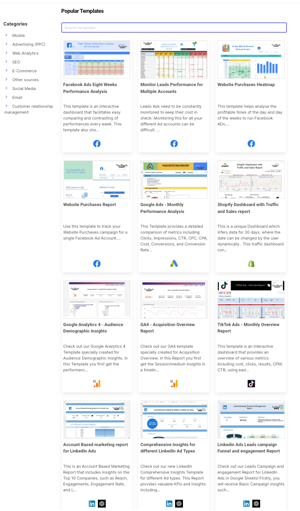 Google Sheets Templates
